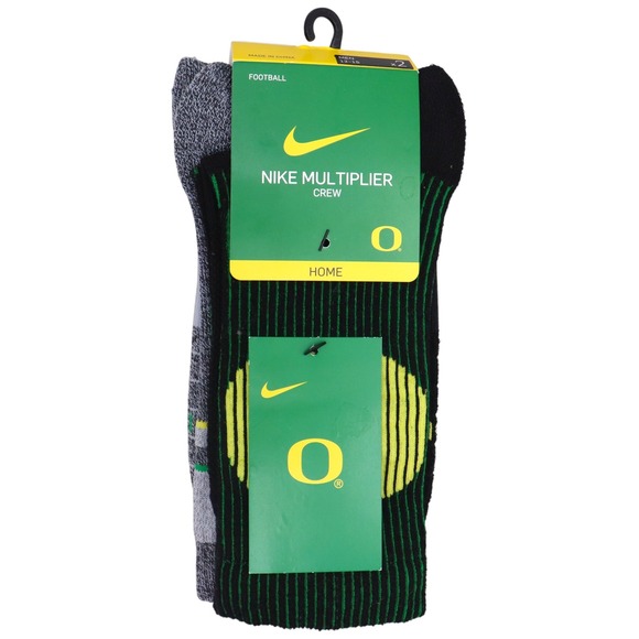 Nike Multiplier Crew Oregon Ducks Home & Away Football Socks Size XL Mens NWT - Picture 1 of 3